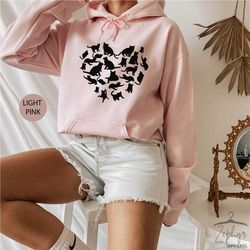 cat heart sweatshirt, cat lover sweatshirt, cat heart hoodie, cat mom hoodie, cat gift, cat lover gift, animal lover swe