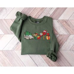 postal worker christmas sweatshirt, post office truck mail box sweater, mailman christmas gift, mail truck xmas hoodie,