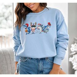 baby shark christmas sweatshirt, cute christmas sweaters, shark gift, funny christmas sweatshirt, holiday sweaters, xmas