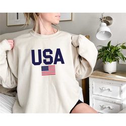 july 4 sweatshirt, usa shirt, women july 4, america shirt, july 4, patriotic shirt, white and blue red, gift of july 4