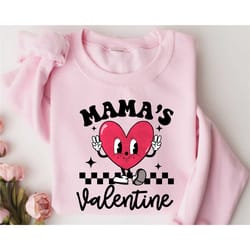 valentine's day maman sweatshirt, retro mom sweatshirt, valentine's day sweatshirt, valentine's day shirts for women, va