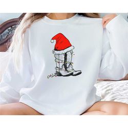 cowgirl cowgirl boots sweat, christmas western for women, nice country hooded sweatshirt, christmas cowgirl sweater, cou
