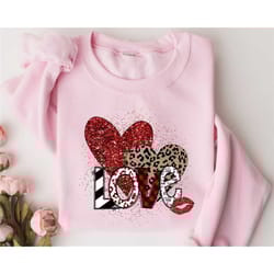 love you sweatshirt, valentine's day sweatshirt, sweatshirt or leopard hearts hood, valentine's day, valentine's day gif