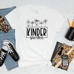 kindergarten shirt, kindergarten flower shirt, back to school shirt, flower lover kindergarten teacher shirt