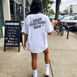 drop everything now shirt, meet me pouring rain t-shirt, eras shirt, comfort colors shirt, back text shirt