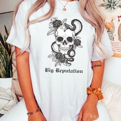 big reputation shirt, reputation era shirt, eras merch, big rep tshirt, comfort colors shirt, skull snake design