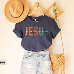 jesus the way the truth the life t-shirt for women, retro christian shirt for women, cute christian shirt, jesus tee