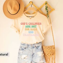 god's child are not for sale end trafficking t-shirt, retro religious tee, cute christians gift for religious women b