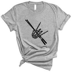 skeleton drummer sticks hand t-shirt, drummer shirt, gift for drummer, rock music shirt, drum sweater, drummer shirt