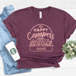 happy camper, happy camper shirt, camping shirt, happy camper tshirt, camper gift, camper
