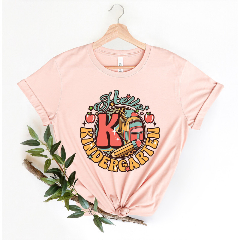 Hello Kindergarten Grade Shirt, Kindergarten Teacher Shirt, Gift for Teachers, Teacher Shirt, Kindergarten Teacher, Back to School Shirt.jpg