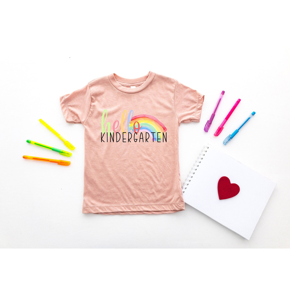 Hello Kindergarten Shirt,Teach Love Inspire Shirt,Back To School Shirt,First Grade Teacher Tee,Teacher Appreciation Tee,1st day of school.jpg