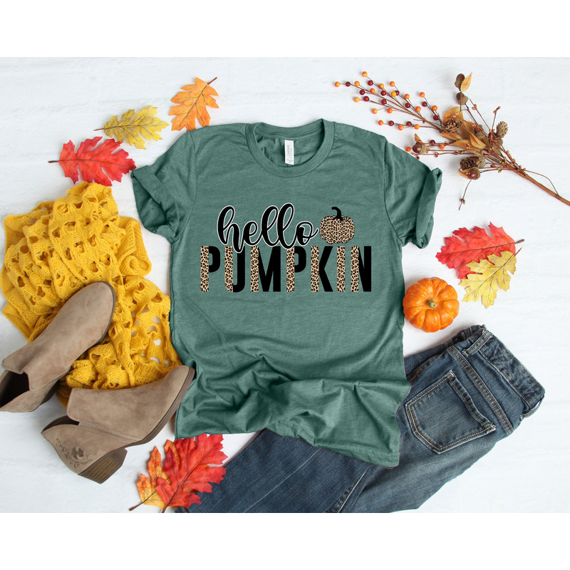 Hello Pumpkin Shirt, Fall Vibes Shirt, Peace Love Thanksgiving Shirt,Family Thanksgiving Shirt, Happy Fall Y'All, Thanksgiving Dinner Shirt 1.jpg
