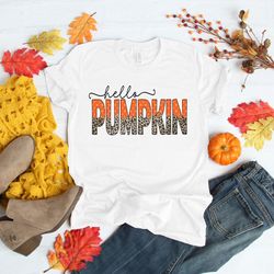 hello pumpkin, love fall y'all shirt, leopard print fall shirt, thanksgiving, fall vibes, peace love thanksgiving, famil