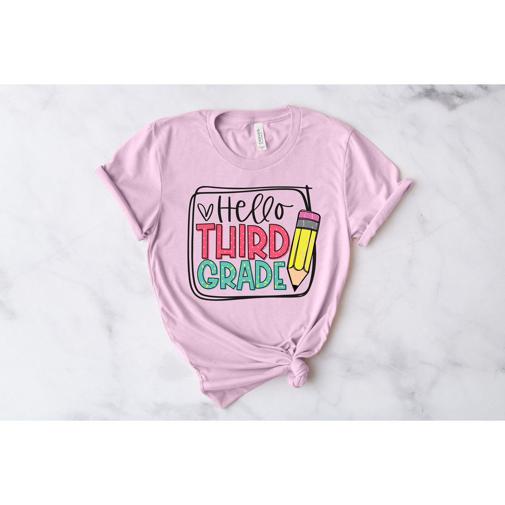 Hello Third Grade Shirt, Third Grade Teacher Shirt, Teacher Gift, Gift for Teachers, 3rd Grade, Third Grade Teacher,Back to School Shirt 3.jpg