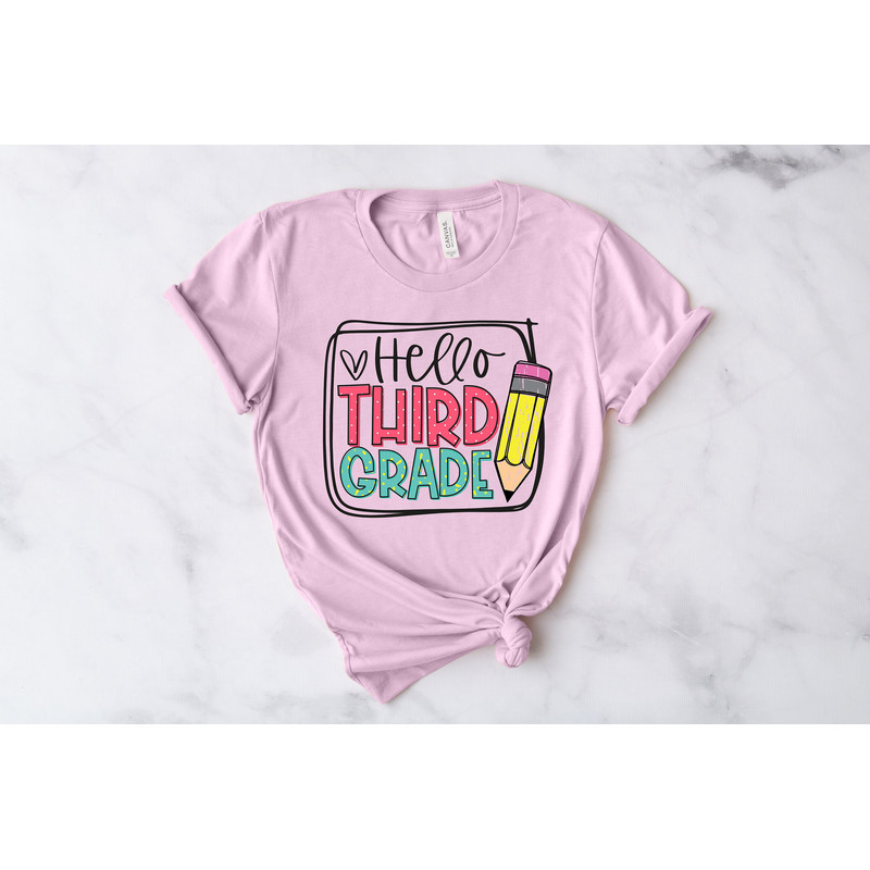 Hello Third Grade Shirt, Third Grade Teacher Shirt, Teacher Gift, Gift for Teachers, 3rd Grade, Third Grade Teacher,Back to School Shirt 3.jpg
