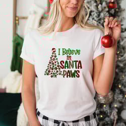 i believe in santa paws, meowy christmas shirt, christmas cat shirt, merry christmas, cat lover shirt,christmas, christm
