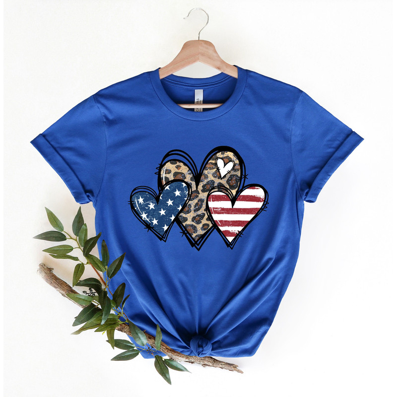 Leopard American Flag Heart, Independence Day Shirt, Patriotic Family Shirt, 4th Of July Shirt, 4th Of July Gift, 4th of July Leopard Tee.jpg