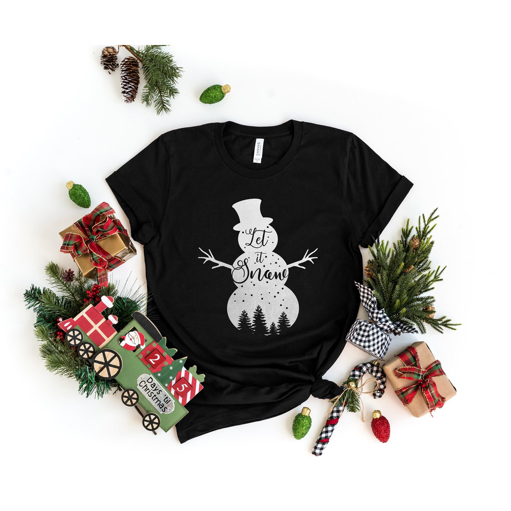 Let It Snow, Baby It's Cold Outside Christmas Shirt, Christmas Snowman Shirt, Merry ChristmasShirt,Most Wonderful Time of The Year Shirt 1.jpg