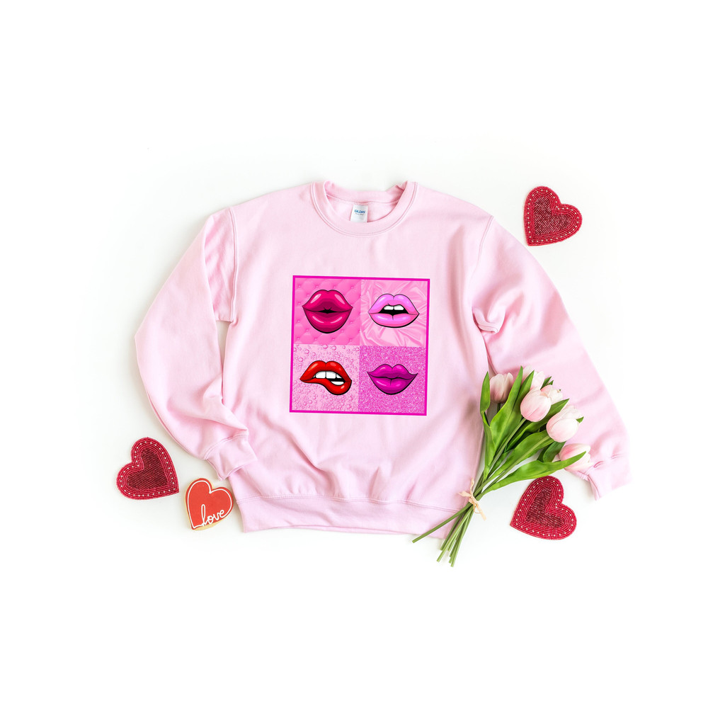 Lip Kiss Shirt, 4 Lip Kiss Shirt, Valentines Day Shirt, Gift for Valentine's Day, Lip Kiss Tee, Valentine Tee, Lip Tee, Pink Lip, Red Lip,.jpg