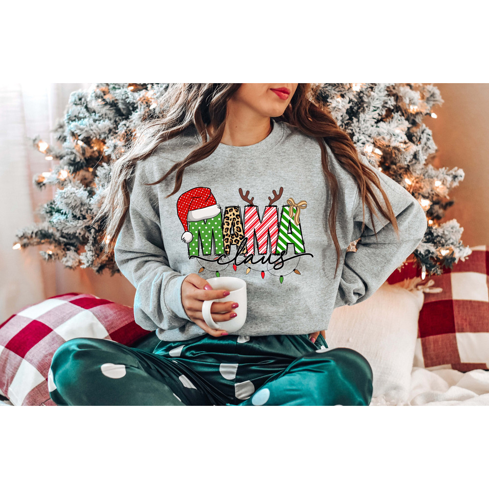 Mama Claus Sweatshirt, Christmas Mom Sweatshirt, Women Christmas Shirts, Christmas Crewneck, Holiday Sweatshirt, Winter Shirt.jpg
