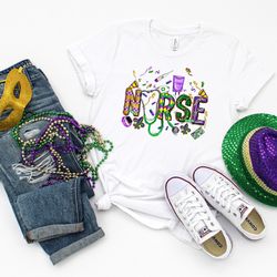 mardi gras nurse shirt, mardi gras nurse, mardi gras shirt, leopard shirt, mardi grass festival shirt, mardi gras, mardi