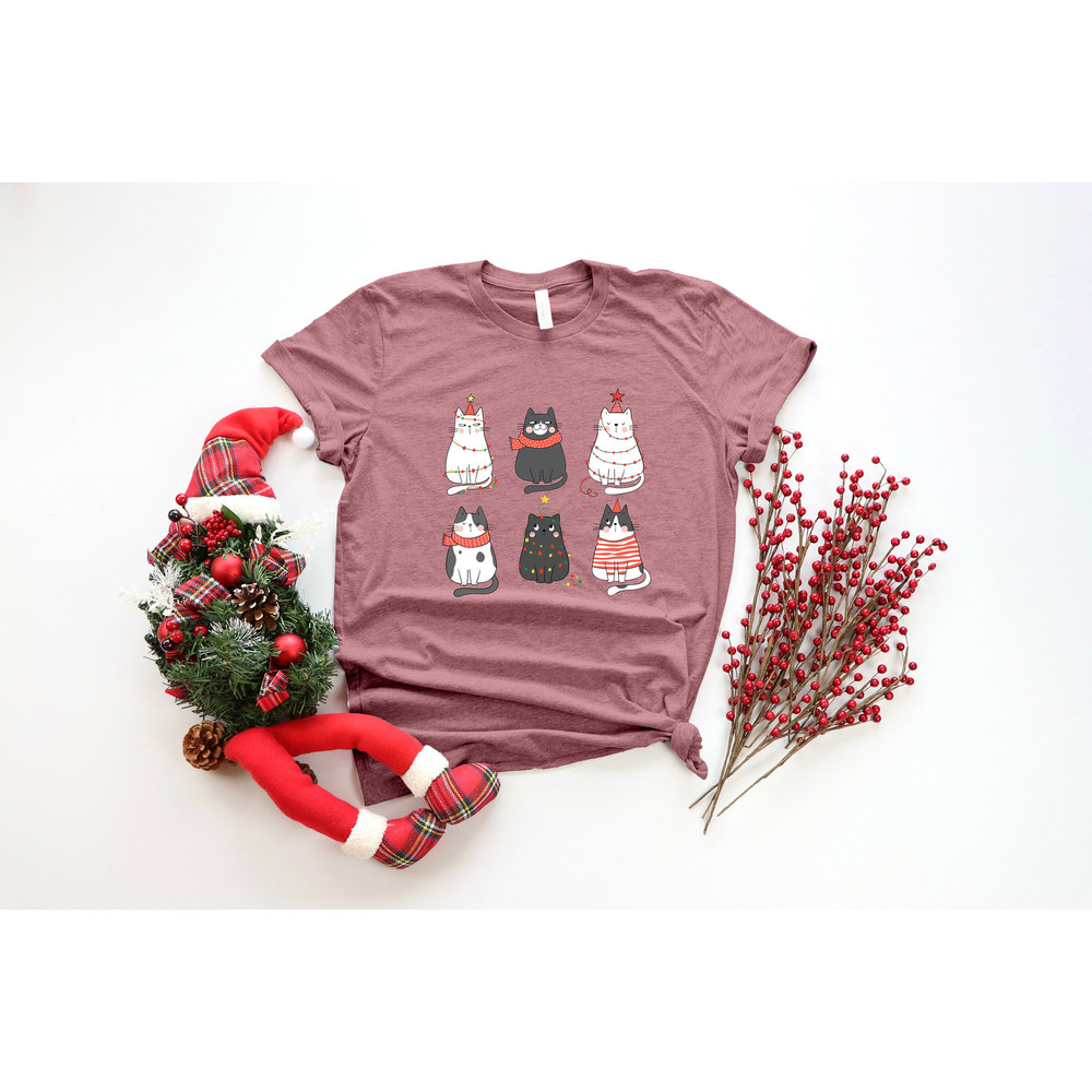 Meowy Christmas Shirt, Christmas Cat Shirt, Merry Christmas, Cat Lover Shirt, Christmas Gift, Christmas Gift For Cat Mom Gifts For Cat Lover 1.jpg