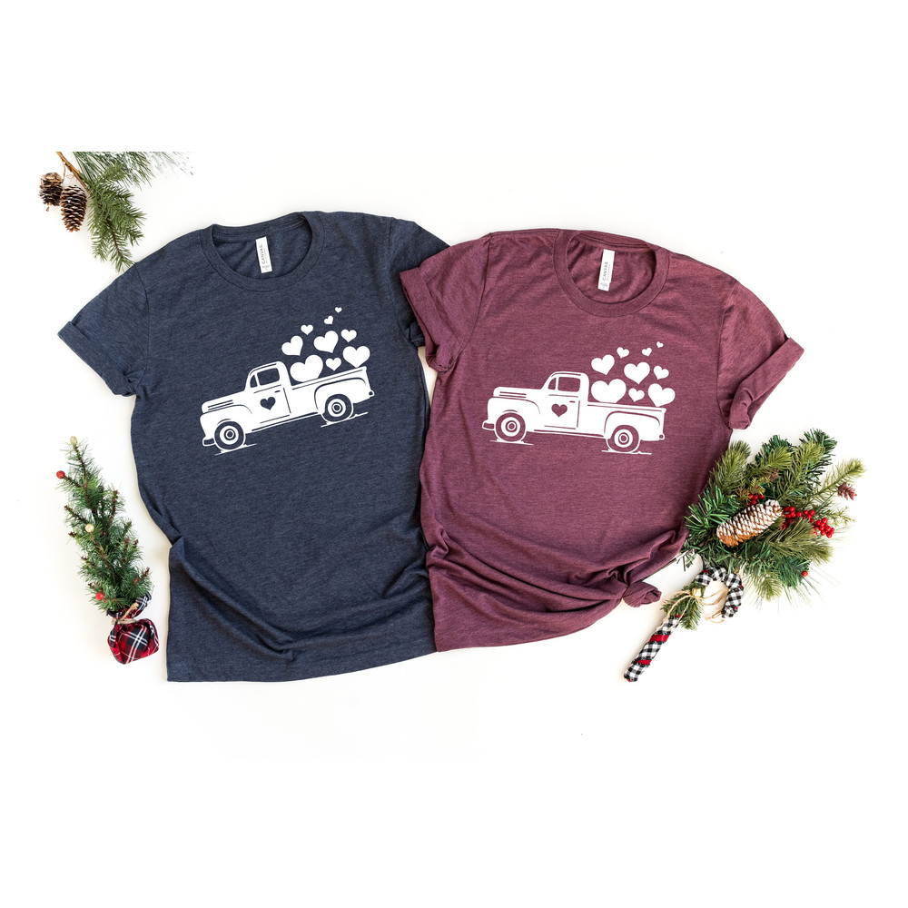 Valentine Truck Shirt, Valentines Day Shirt, Womens Valentines Day Shirt, Love Shirt for Women, Love Tee, Cute Valentine's Day Gift.jpg