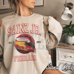 carlos sainz jr. crewneck sweatshirt, formula one sweatshirt, carlos sainz jr. shirt, formula 1 racing team shirt, carlo