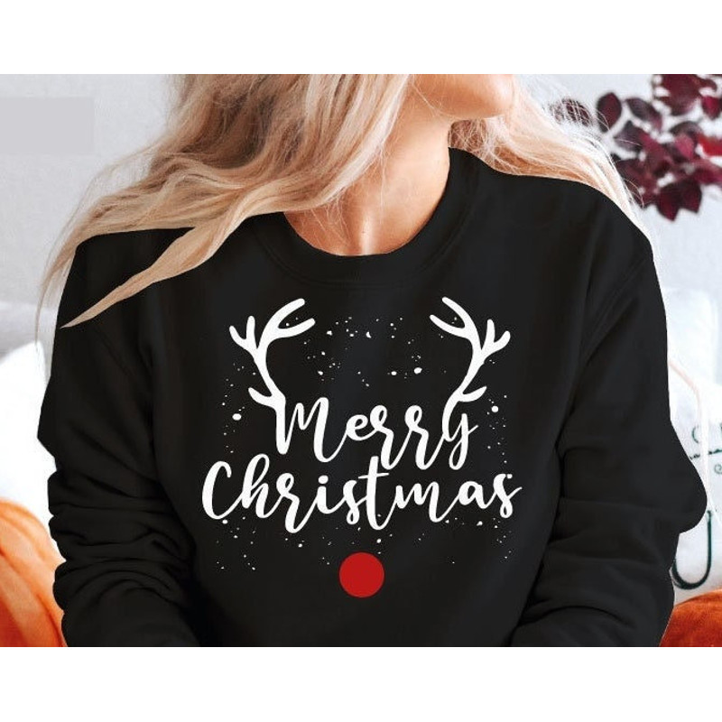 Reindeer Christmas Tree sweatshirt, Christmas sweatshirt, Holiday SweatShirt, Women's Christmas Shirt, Reindeer2 (SWT).jpg