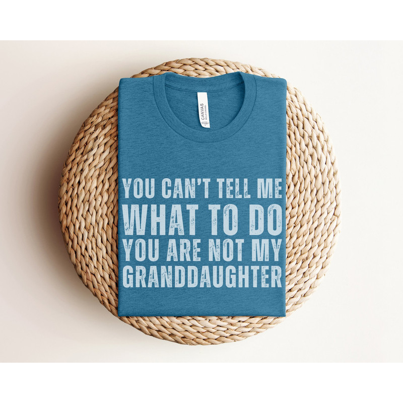 You Can't Tell Me What To Do You're Not My Granddaughter Shirt, Funny Grandpa Shirt, Grandfather Shirt, Gifts for Grandpa from Granddaughter.jpg