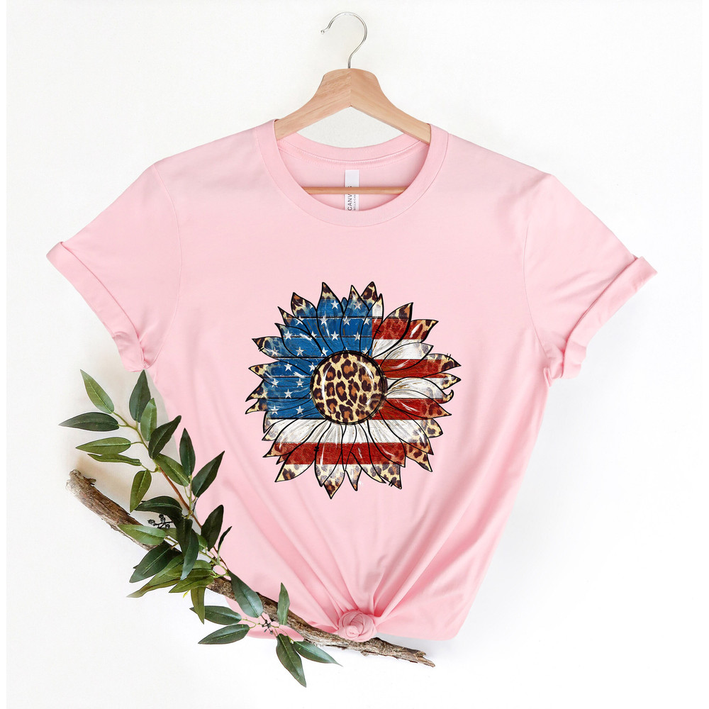 America Sunflower Shirt, Sunflower Flag Gift Shirt,Leopard Sunflower 4Th Of July Shirt, 4Th Of July Flag Gift Shirt, Independence Shirt,.jpg