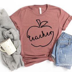 back to school teacher tshirt, cute teacher shirt, apple teacher shirt,gift for teachers, kindergarten teacher,back to s