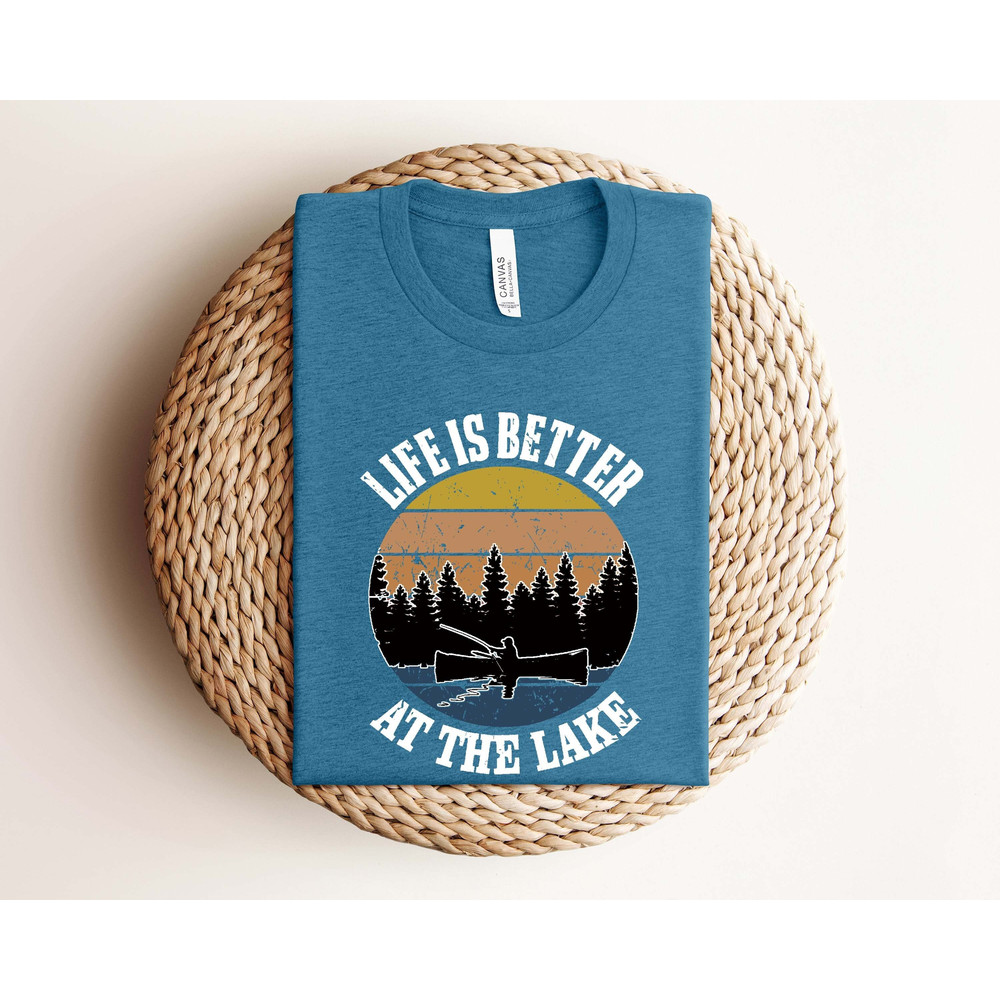 Life Is Better At The Lake Short Sleeve Tee Summer Tee Vacation Tee Lake Shirt Unisex Shirt Graphic Tee Summer Camp Tee.jpg