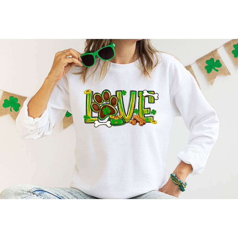 Lucky Dog Sweatshirt,Womens st pattys shirt, st patricks day shirt, womens st paddys, cute st pattys shirt, st pattys women 1.jpg