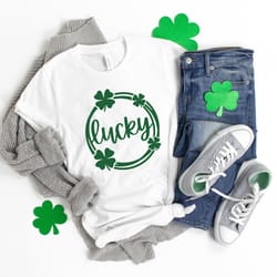 lucky shirt,st. patricks day shirt,lucky shamrock shirt,shamrock tee, patricks day gift,patricks day family matching shi