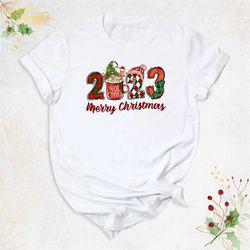2023 merry christmas shirt, christmas hot chocolate shirt, family christmas shirt gift, matching christmas shirt, 2023 c