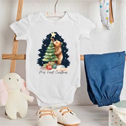 first christmas baby onesie , my 1st christmas baby onesie , cute christmas toddler shirt
