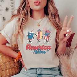 america vibes shirt, 4th of july shirt, retro funny fourth shirt, womens 4th of july shirt, independence day, america pa