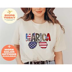 merica shirt, 4th of july shirt, 4th of july, merica glasses shirt, 4th of july glasses shirt, merica unisex shirt, meri