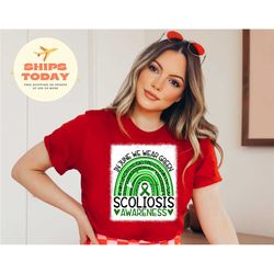 scoliosis shirt, scoliosis awareness shirt, we wear green for scoliosis awareness shirt, green ribbon awareness gift shi
