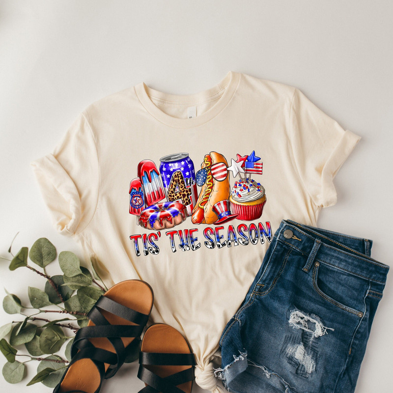 Tis The Season 4th of July Shirt, Patriotic Ice Cream Shirt, American Ice Cream Tee, Patriotic Gift, Independence Day Shirt, Family Tee.jpg