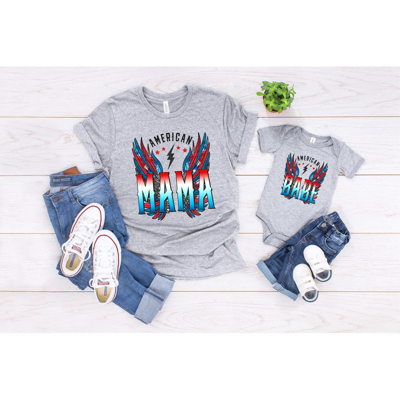 All American Mama Shirt, All American Family Shirt, All American Babe Shirt, Proud Family Shirt, 4th Of July Family Shirt.jpg