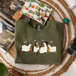 halloween ghost horse sweatshirt, cowboy halloween shirt, halloween sweater, boo sweatshirt, spooky season, halloween an