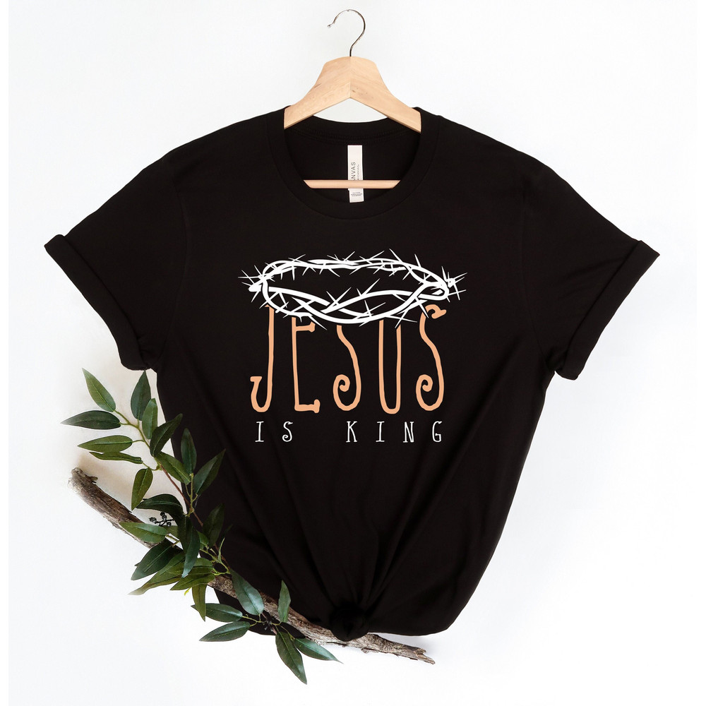 Jesus is King Shirt, Believe In Jesus Shirt, Jesus Sweatshirt, Religious Outfit, Minimal Christian Tshirt, Bible Quotes, Faith Sweatshirt.jpg