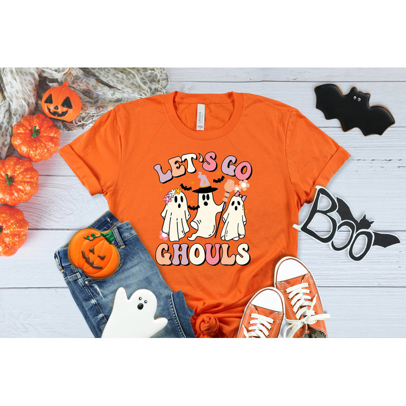 Let's Go Ghouls Shirt, Vintage Ghost Shirt, Spooky Season Shirt, Happy Halloween Shirt, Halloween Party Shirt, Halloween Gift.jpg