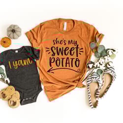 shes my sweet potato i yam shirts,couples thanksgiving,funny thanksgiving friend shirts,best friend shirts,husband wife