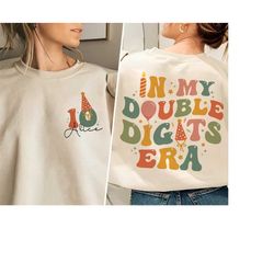 birthday party shirt, in my double digits era shirt, 10th birthday shirt, 10 year old birthday shirt, girls birthday tee