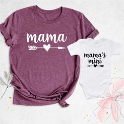 mama mini matching shirt, mama's mini shirt, matching mommy and me shirt, mother's day gift, new mom shirt, mama and me
