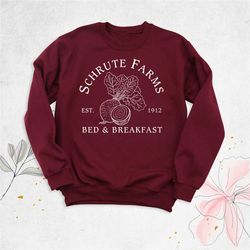 schrute farms sweatshirt, the office hoodie, bed and breakfast, dwight office shirt, farm hoodie, dwight schrute long sl